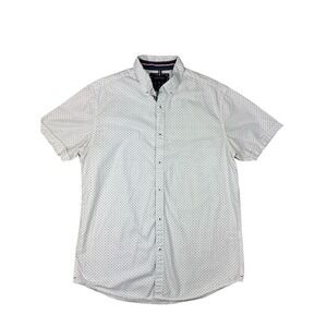 Denim & Flower Ricky Singh Slim Fit Shirt Red Navy Polka Dot Men's Medium